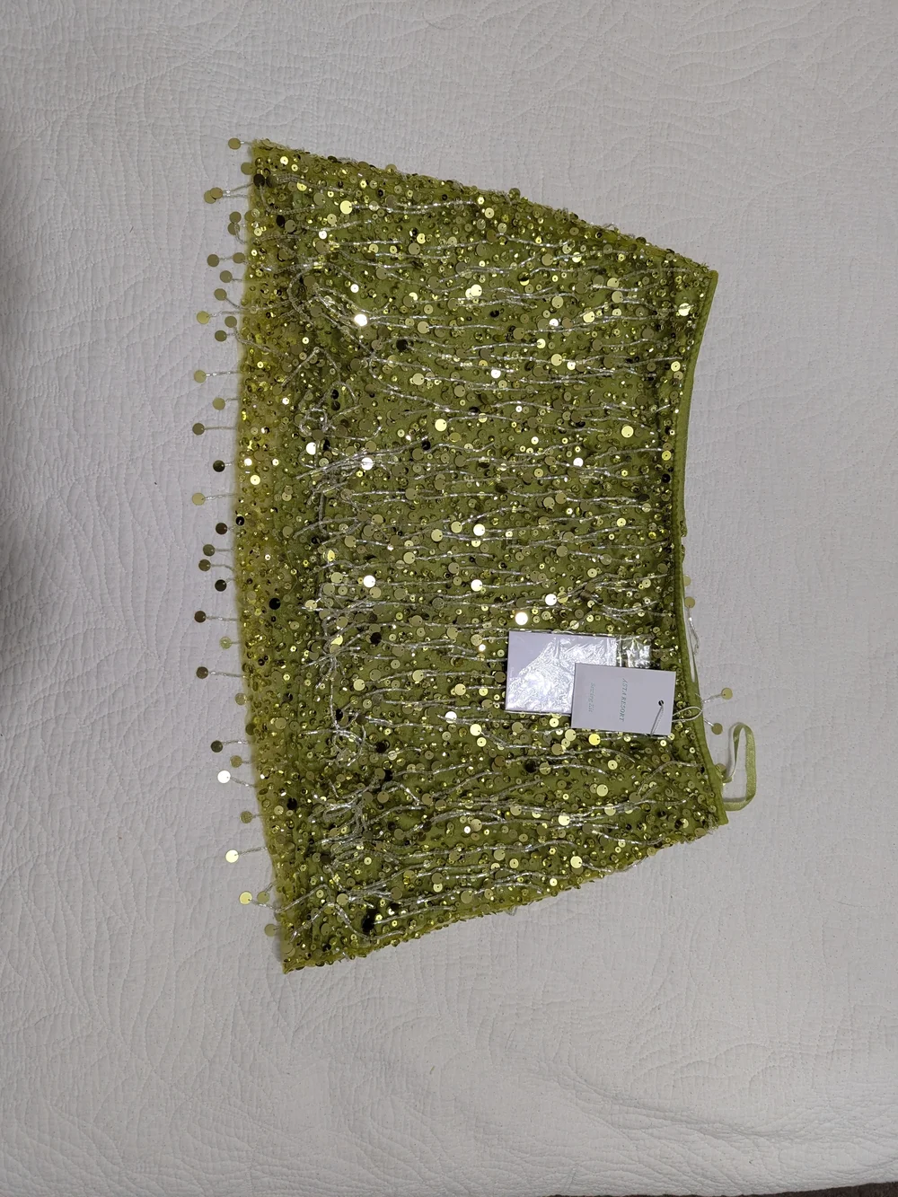 Asta Resort Hand Beaded Mini Skirt Size Medium NWT